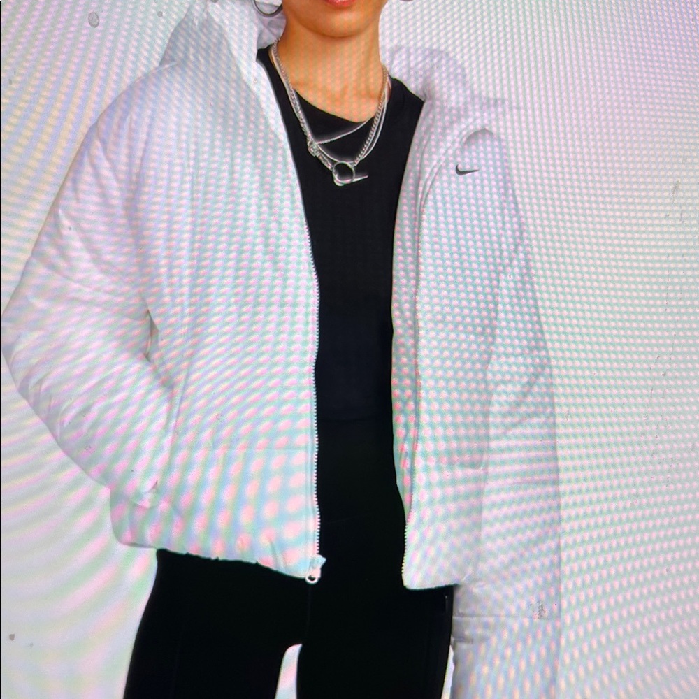 Nike Women's Classic White Puffer Coat